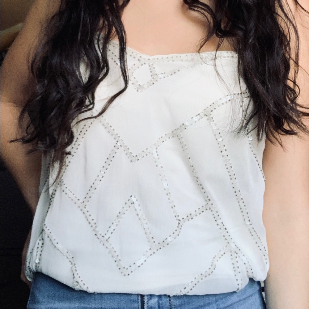 White House | Black Market Sequined Top